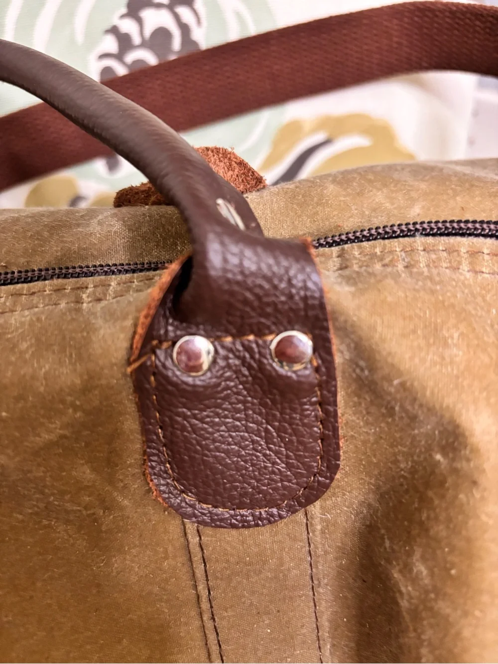 Scarborough and Tweed Morgan Stanley Men's Brown/Olive Canvas Weekender Bag